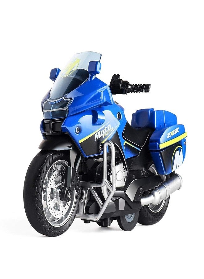 Funspark Pull Back Motorcycle Toys, Tiny Gift with Music Lighting, Latte Motorcycles Toy - Image 1